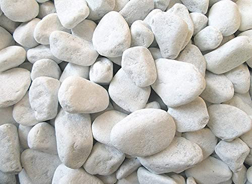 CIOTTOLI IN MARMO BIANCO di CARRARA Ø 25/40 mm Sacco da 25 Kg Per Vasi