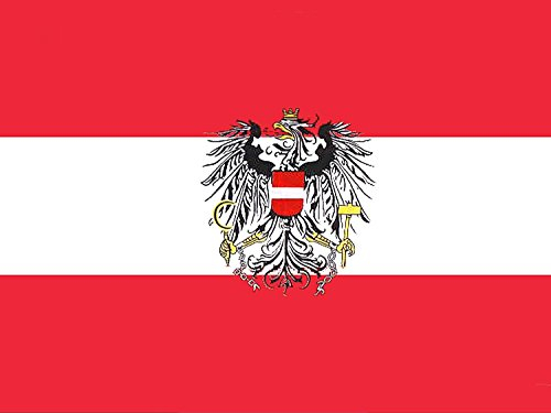Taffstyle Fanartikel Fahne für Fussball WM & EM Flagge 150cm x 90 cm mit Metallösen - Österreich mit Adler