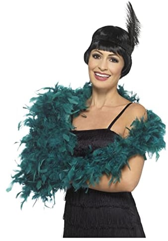 Smiffys Deluxe-Boa, Petrol, 180 cm, 80 g
