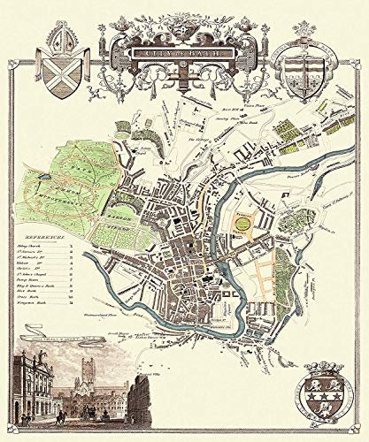1000 Piece Jigsaw Puzzle - Map of Bath 1836 by Thomas Moule - 69cm x 48cm completed (27 x 48) 48 HOUR TRACKED DELIVERY UK