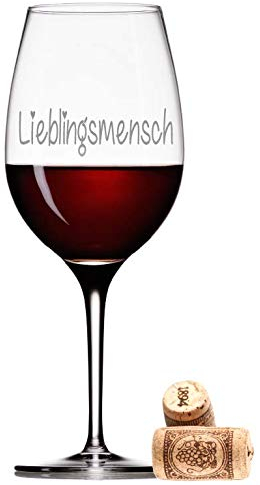 FORYOU24 Leonardo Weinglas mit Gravur Motiv Lieblingsmensch Wein-Glas graviert Geschenkidee Muttertag