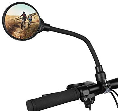 auvstar Rétroviseur Vélo/Bike,Universel Miroirs De Guidon Vélo,Vélo Vue Arrière Miroirs,Grand Angle de Vue Arrière Antichoc Convexe pour Xiaomi M365 ÉLectrique Scooter,E-Bike,MTB Road Bike(1 Seule)