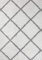 Hochflor Teppich Wohnzimmer Shaggy weich modern Rauten Muster Grau Anthrazit Creme Schwarz Rot Lila Beige, Farbe:Weiß, Maße:120x170 cm