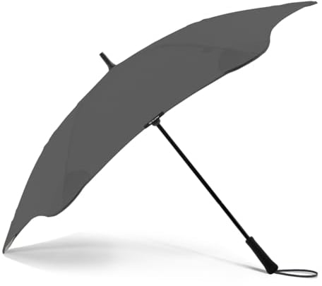 BLUNT Executive Stockschirm Regenschirm grau | groß & sturmfest für 2 Personen – 138 cm Ø | Innovatives & patentiertes Design – getestet im Windkanal