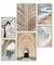 Heimlich® Premium Poster Set OHNE Bilderrahmen | 2 x DIN A3 & 4 x DIN A4 - ca. 30x42 & 21x30 | Stilvolle Poster Collagen mit passenden Bilder als Wanddeko » Goldene Palme Strand «