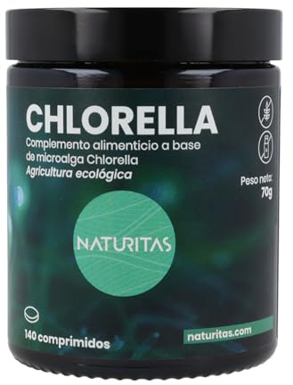 Chlorella Bio | 140 comprimidos | Naturitas Essentials | Chlorella ecológica con pared rota | Depurativo natural rico en clorofila | Algas