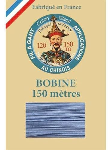 Sajou Bobine de Fil à Gant - Fil Patchwork et appliqué Fil Au Chinois - Fabriqué en France - Coloris 752 : Bleuet