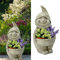 Cepewa Pflanztopf Gartenzwerg Mann │ H36cm Steintopf Magnesia grau │ Blumentopf Übertopf Zwerg Topf (1 x Pflanztopf Zwerg Mann)