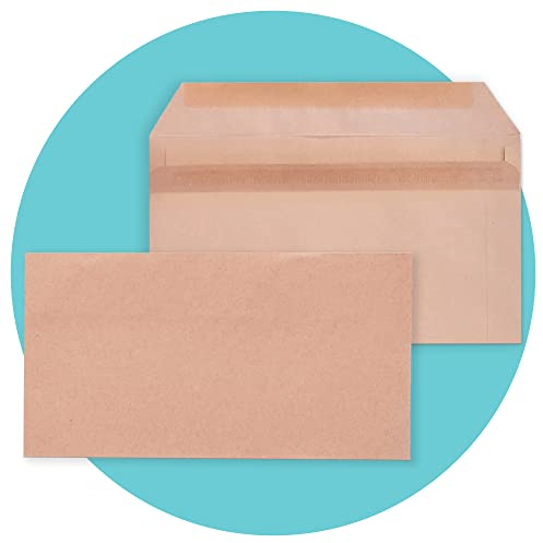 Triplast 500 x DL Manilla Self Seal Security Envelopes (Size: 110x220mm) | Fully Opaque, Self Sealing & Printer Safe Mailing Paper Envelopes | Ideal for Everyday Home, Office & Commercial Use