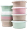 QILZO Pack 12 Recipientes de Plástico 550ml Recipientes para Comida Recipientes Redondos de Plástico Sin BPA Fiambreras Apto para Microondas Lavavajillas Congelador Recipientes con Tapa