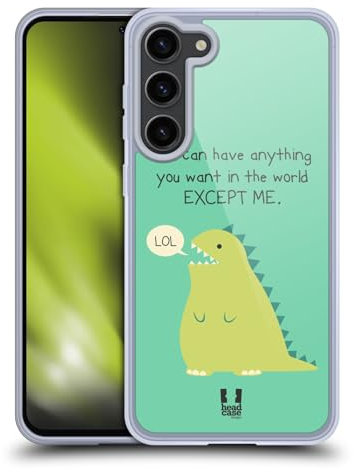 Head Case Designs Extinct Dino EIN Bisschen Nonsens Gel Handyhülle Hülle [Militärischer Schutzgrad] Kompatibel mit Samsung Galaxy S23+ 5G