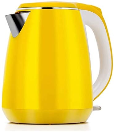 FFOCCO Electric Kettle, 304 Stainless Steel Fast Boil Jug Kettle, 1.5L, Boil-Dry Protection And Auto Shut-Off,Yellow Present
