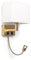 LEDKIA LIGHTING Metall-Wandleuchte mit LED-Leselampe Waldorf Messing