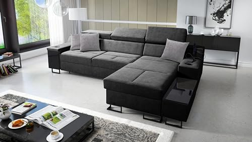 Best For Home Ecksofa | Ecksofa mit Bettfunktion und Stauraum | L-förmiges Ecksofa mit Schlaffunktion | Einfache Montage | Bequemes 3-Sitzer-Schlafsofa erhältlich
