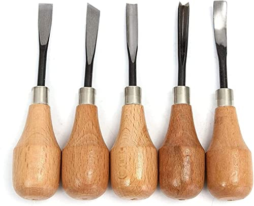 Samnuerly Hand Carving Chisel Wood Carving Spoon Bowl Set DIY Tools for Lathe (Color : Tool)