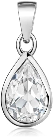 Materia Topas Anhänger Silber 925 Damen Edelstein Schmuck KA-274-Weiß