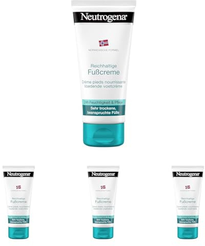 Neutrogena Norwegische Formel Fußpflege, Feuchtigkeitscreme die Hornhaut vorbeugt, 100ml (Packung mit 4)