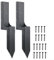 10,2 x 10,2 cm Zaunpfosten, Pergola-Halterungen, Verlängerung, Fuß, robuste Pfosten, Werkzeug, Zaunanker, Erdspieß (2 Stück)