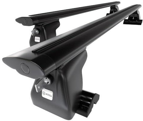 Mossa - Alu-Dachträger kompatibel mit Opel Vivaro A Van (2007-2014) - schwarz Dachträger Dachgepäckträger - Montagepunkte 1