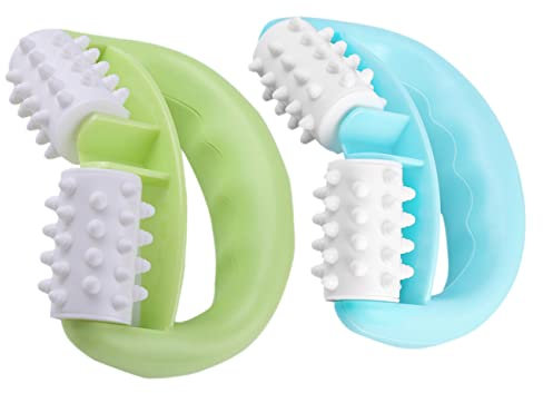 HAPINARY Manueller Massageroller Muskelroller 2 Stück Mit Ergonomischem Griff Und Rotierender Spirale Cellulite Roller Für Arme Und Beine Massagegerät Für Körper Yoga Und Fitness