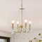 WTUOING Kronleuchter Kristall Gold, 4 Flammig Kronleuchter Vintage Pendelleuchte Esstisch E14 Fassung, Kronleuchter Modern Deckenleuchte Gold für Wohnzimmer, Schlafzimmer, Esszimmer, Flur