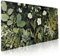 Green Leaves Mouse Pad XXL Botanical Plants Beige Floral Extended Table Mat 90X40 cm Non-Slip Rubber Base Stitched Edge Large Mousepad for Gaming Laptop Computer Desk Top 35.4×15.7 Inch