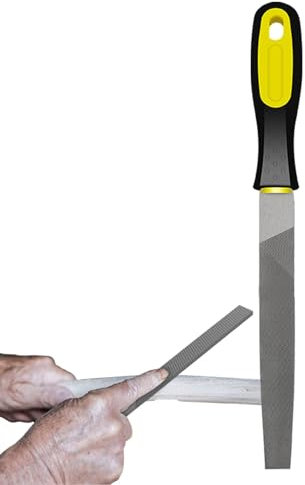 de hacha de corte rectangular de acero, afiladora de hacha de metal | s y escofinas seguras con mangos ergonómicos,Herramienta de manual de alta dureza, manual de molino de 6/8/10 pulgadas