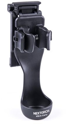 NEXTORCH 360 Degree Rotation Tactical Flashlight Holster for 38-50 mm Wide Belts, MOLLE System Handheld Torch Holder For Head Diameter 21-31 mm, Torch Tube Diameter 19-23 mm (1PC V55)