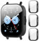 AIDOWU 3-Stück Hard PC 360° Hülle Kompatibel mit Xiaomi Redmi Watch 5 Lite Schutzhülle mit 9H Gehärtetem Glas Displayschutz Kratzfest,Ultradünne Hülle für Xiaomi Redmi Watch 5 Lite Case