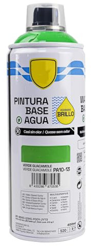 various - Pintura Spray Base Agua 400ml,Ecológica y Sin Olor,Para Muebles,Metal,Plástico y Madera,Colores Duraderos,Cobertura Uniforme - Verde Guacamole,1 unidad