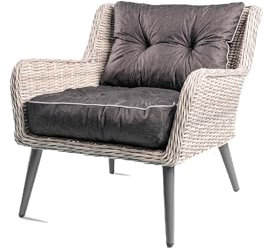 TexDeko® Loungekissen Gartenpolster Set mit Rückenkissen für Rattanmöbel Gartenkissen Premium, Wasserabweisende Polsterauflage Sitzkissen Gartenmöbel 50x50x12cm + 50x40x12cm (Schwarz)