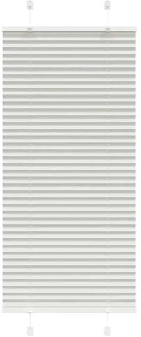 vidaXL Plissee Hellgrau 65x150 cm Stoffbreite 64,4 cm Polyester, Faltrollo, Klemmfix, Plisseerollo, Jalousie, Rollo, Plisseerollo für Fenster