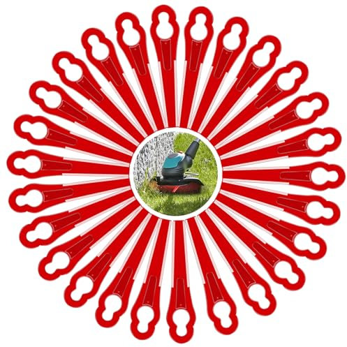120 Stück Rasentrimmer Messer, Ersatzmesser Rasentrimmer, Kunststoffmesser Ersatzmesser für Akku Rasentrimmer, Kunststoff Trimmer Kantenschneider Messer Rasentrimmer Zubehör für Rasenmäher