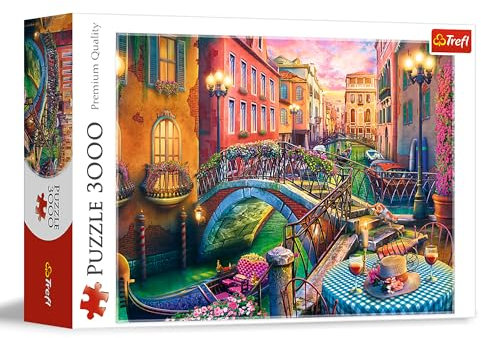 Trefl 33080 Abend in Venedig 3000 Elemente-Italien, DIY, Klassisches Puzzle für Erwachsene und Kinder ab 15 Jahren