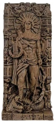 DYFUHO Apollo-Statue mit griechischer Mythologie, Gott der Sonne, Skulptur aus Kunstharz, Altar für Zuhause, Altar, Wicca, Hexenstatue, Schreibtisch, Bürodekoration