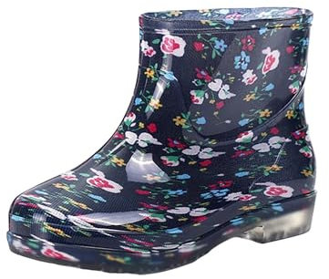 Laquieio Stivali Di Gomma Corti Offerta Donna Adulto All'aperto Stivali D'acqua Moda Nuovi stili per le donne Stivali Alti Stivali da Acqua Donna Pioggia Offerta, E, 41 EU