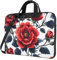 Laptoptasche mit ukrainischer Stickerei, stilvolle und langlebige tragbare Schultertasche, für Laptops mit einer Größe von 13 Zoll / 14 Zoll / 15,6 Zoll, Ukrainische Stickerei Stil Rose, 15.6 inch