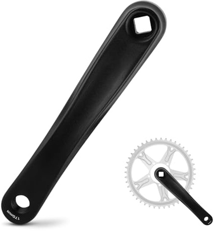 Fahrrad Linke Kurbel, 170mm 6.7in Linke einzelne Kette Kurbel Set Aluminiumlegierung Zahnplatte Teile Ersatz für Mountainbike