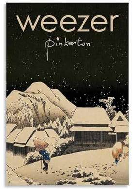 SAHDU I REWNRN Weezer Pinkerton-Poster, ästhetische Wandkunst, dekoratives Gemälde, Poster, Dekoration, Vintage-Leinwand für Wohnzimmer, Schlafzimmer, 30 x 45 cm, ungerahmter Stil