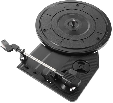 ABOOFAN Plattenspieler Großer Retro mit Eingebauten Lautsprechern Geräuscharmer Kunststoff Phonographenbewegung und Heimdekoration Musikliebhaber