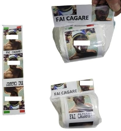 Benutzerdefinierte hygienische Papierrolle, Sie können uns das Foto senden, das Sie von einem Freund, einem Fußballteam, einer Politik usw. und einer Phase zum Bedrucken von Humor-Karten