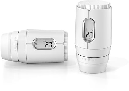 Salus Controls TRV3RF Superleises Intelligentes Thermostatisches Heizkörperventil, Weiß, Digitale Temperaturanzeige, smart Control