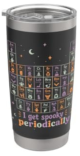 Retro Halloween Monster Periodic Pun Humor Mood Stainless Steel Insulated Tumbler