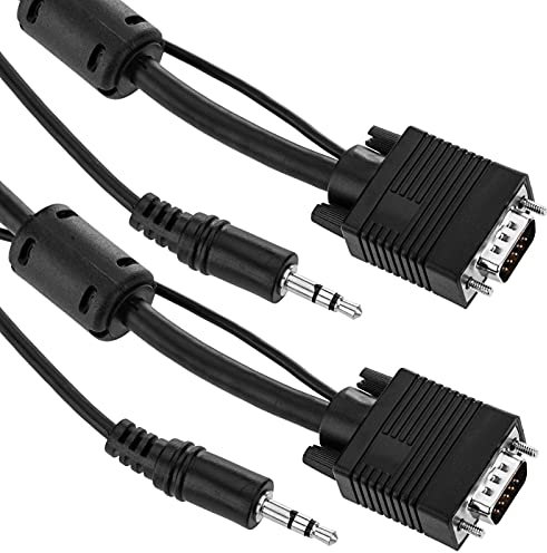 BeMatik - Super Cable VGA con Jack de Audio de 3,5 mm Macho Macho de 10 m