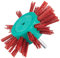 Connex COM219100 Nylon Rotary Flap Brush for Drilling Machine, Red/Green/Silver, 100 mm