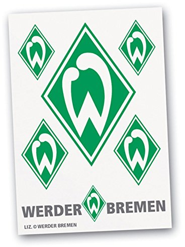 AUFKLEBERKARTE STICKER AUFKLEBER Raute 6tlg SV WERDER BREMEN
