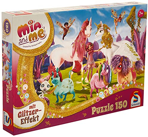 Mia & Me, Glitzerpuzzle, Ankunft der Pony-Einhörner (Kinderpuzzle)