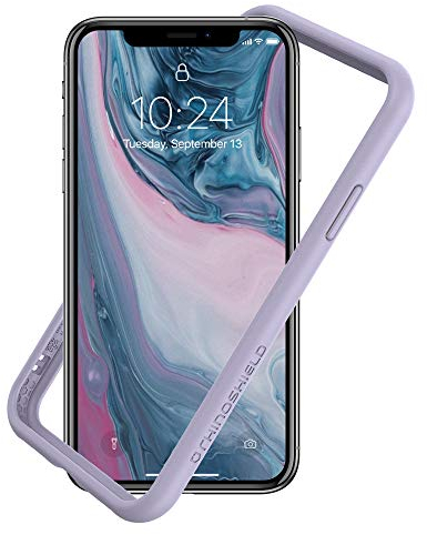 RhinoShield Bumper Case kompatibel mit [iPhone XS Max] | CrashGuard NX - Stoßdämpfende Schutzhülle im schlanken Design - 3.5 Meter Fallschutz - Lavender