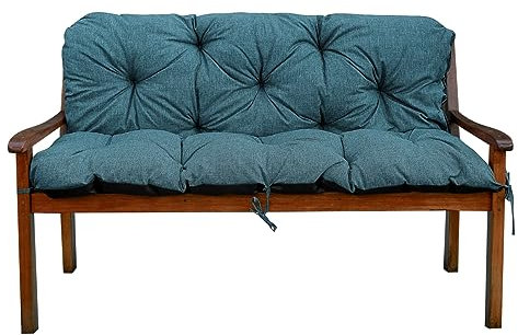 Gartenbankauflage Bankauflage Bankkissen Sitzkissen Polsterauflage V2 (180x60x50, Türkis)