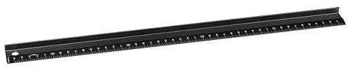 Dahle 10684 Schneidelineal (45 cm, aus Aluminium, hohe Griffleiste, rutschsicher) schwarz